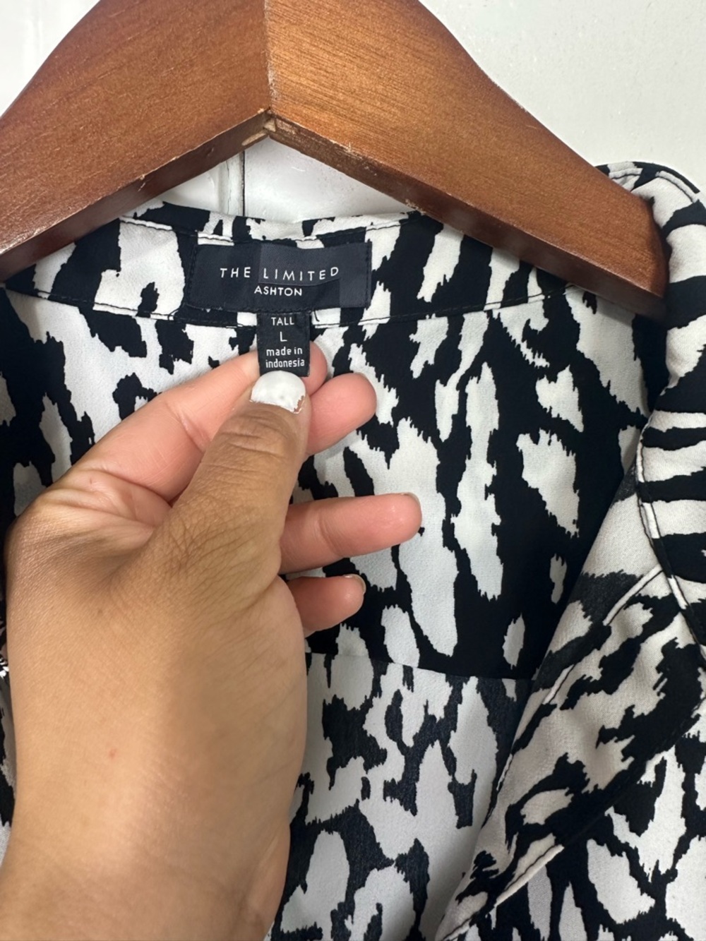 The Limited Black and White Abstract Shirt Dress - Picture 3 of 3